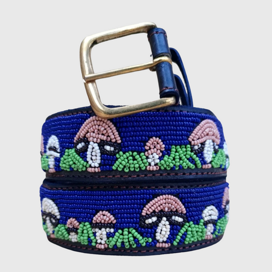 Handcrafted Maasai Belt - Mushrooms