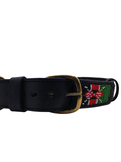 Handcrafted Maasai Dog Collar - Kenya Flag