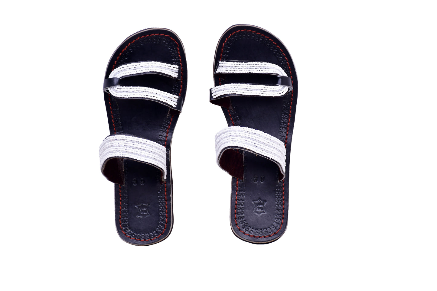 Sandals Double Strap White