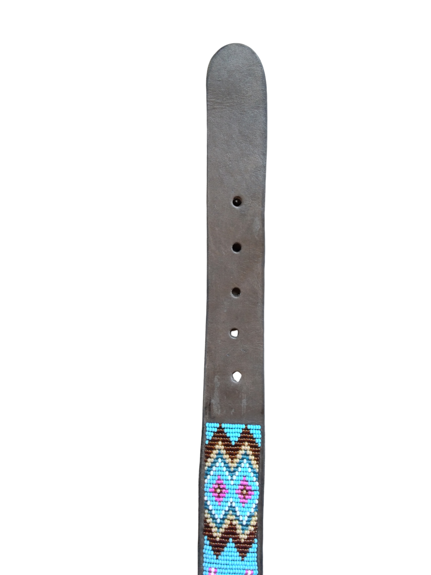 Handcrafted Maasai Belt - Turquoise Geometric