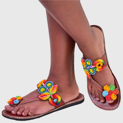 Sandals Floral Multi Color