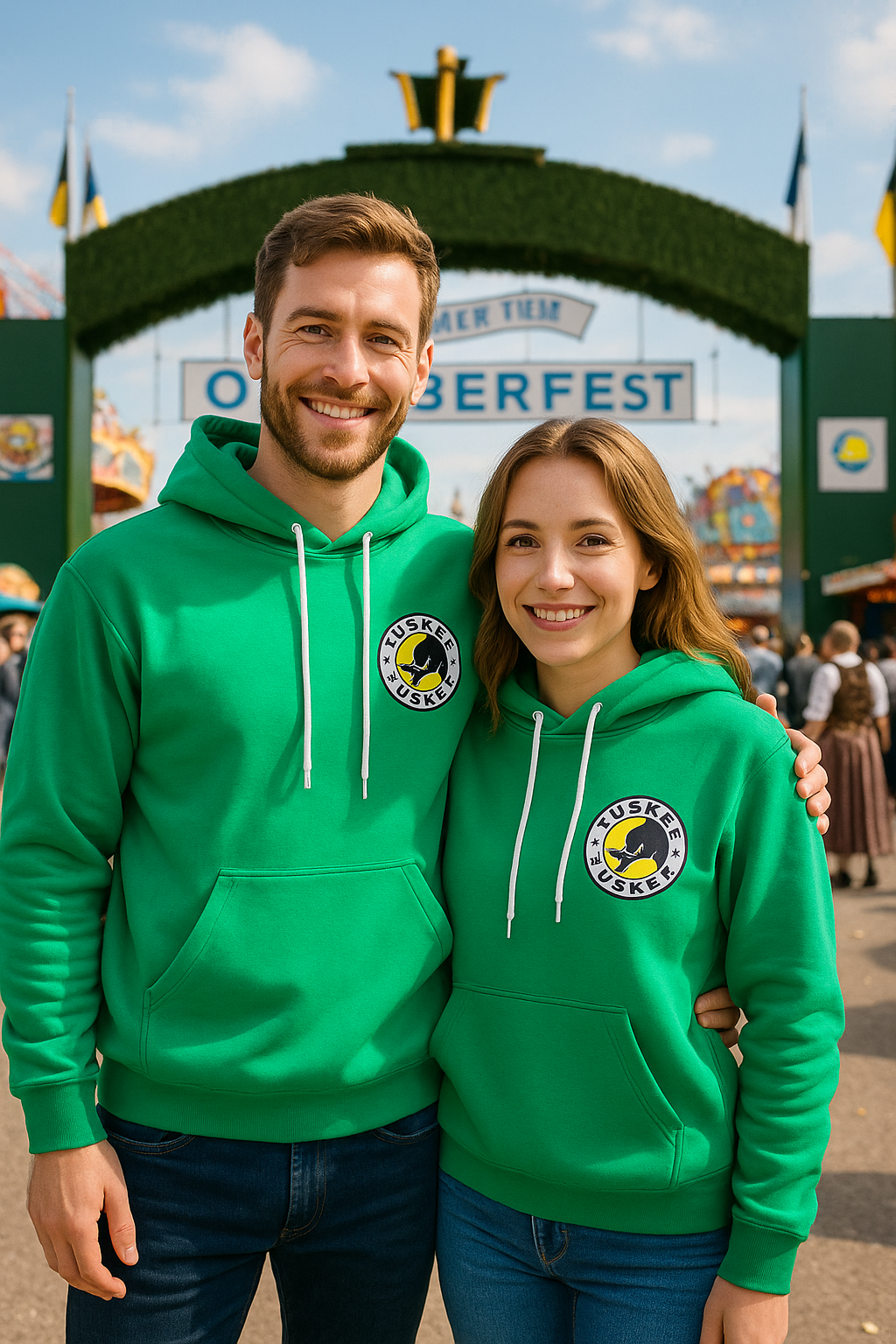 Hoodie Tusker Beer Green