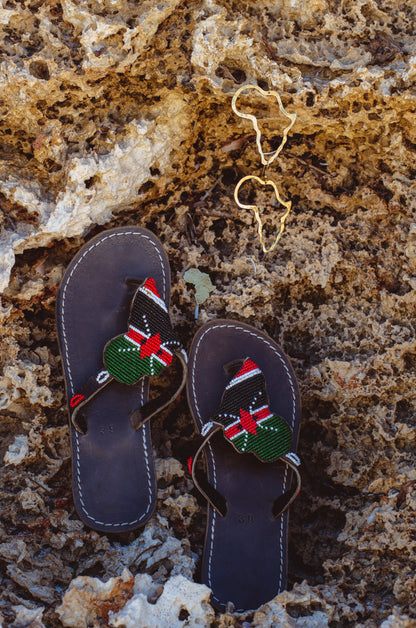 Sandals Kenya Flag Africa