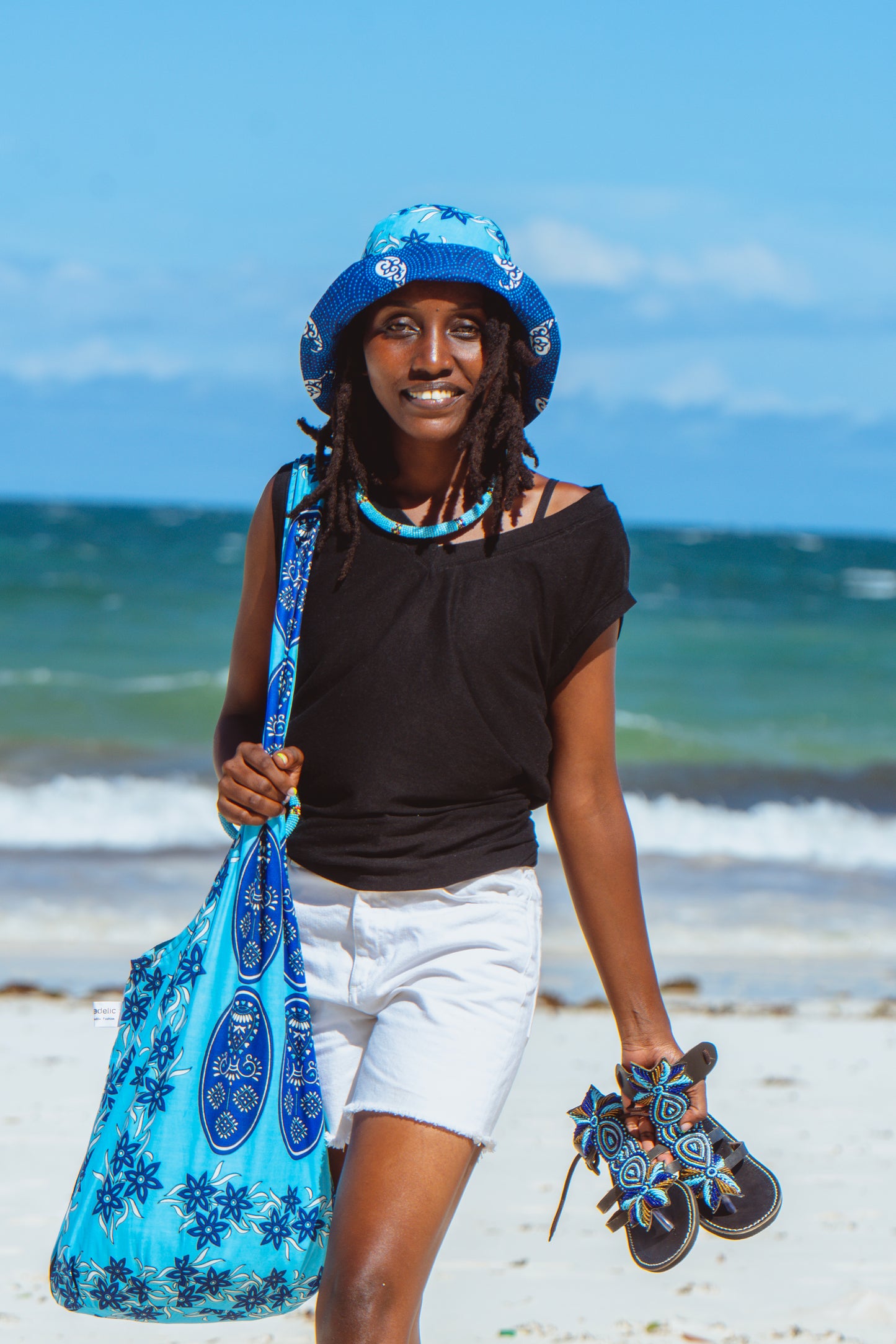 Sandals Gladiator Blue Gold