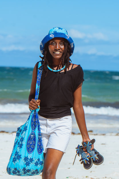 Sandals Gladiator Blue Gold