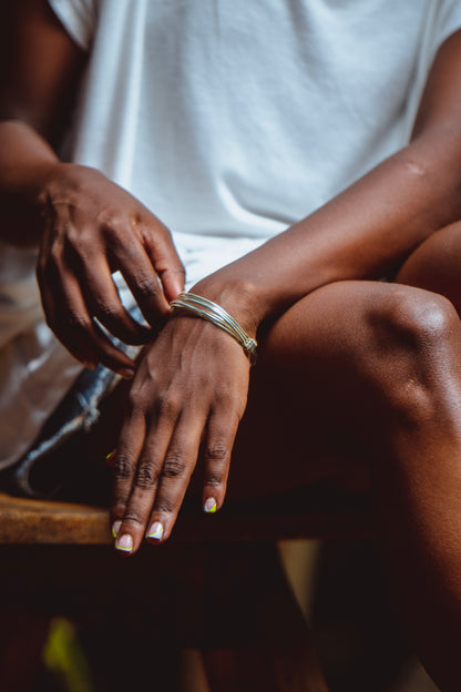 Bracelet Silver Elephant Hair 9"