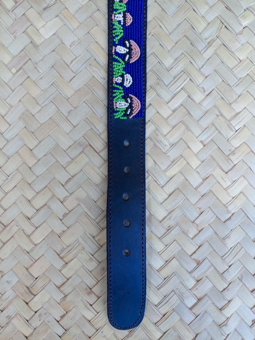 Handcrafted Maasai Belt - Mushrooms