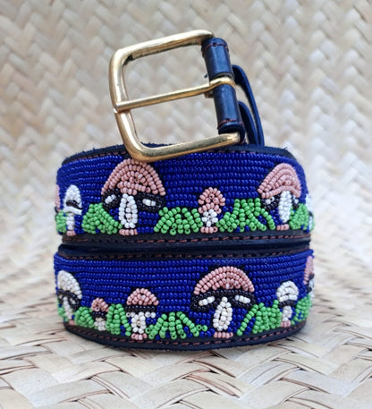 Handcrafted Maasai Belt - Mushrooms