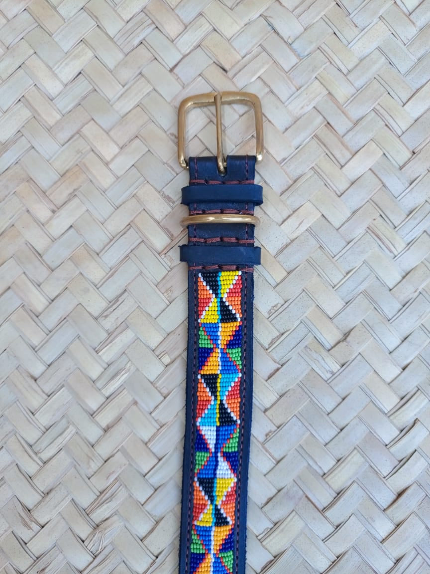 Handcrafted Maasai Dog Collar - Colorful Geometric