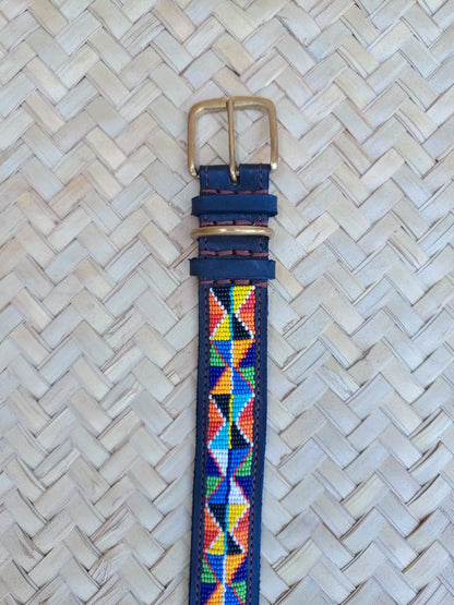 Handcrafted Maasai Dog Collar - Colorful Geometric