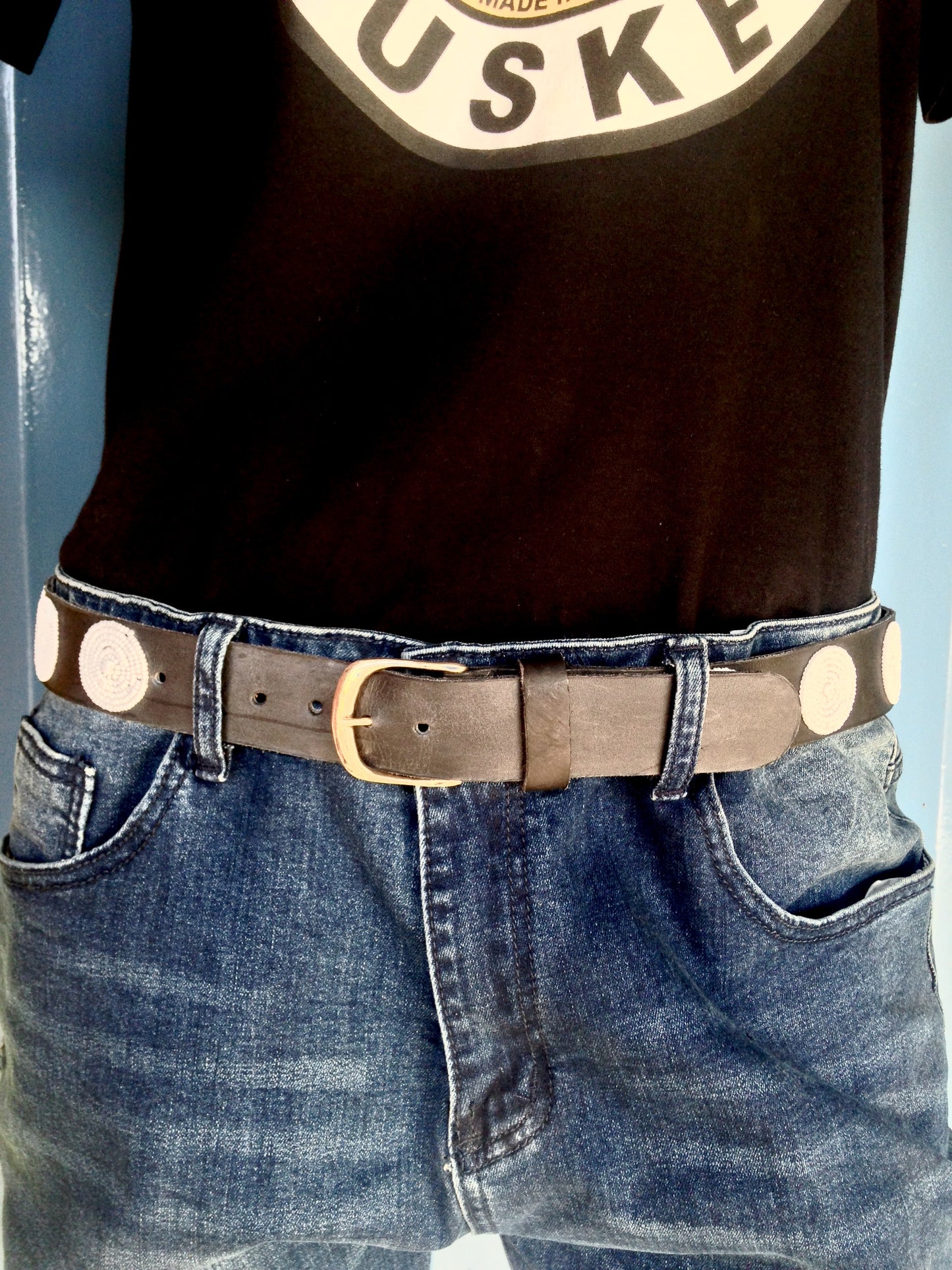 Handcrafted Maasai Belt - White Circles