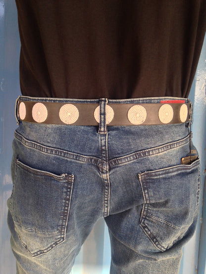 Handcrafted Maasai Belt - White Circles