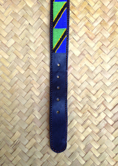 Handcrafted Maasai Belt - Tanzania Flag
