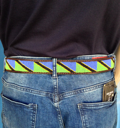 Handcrafted Maasai Belt - Tanzania Flag
