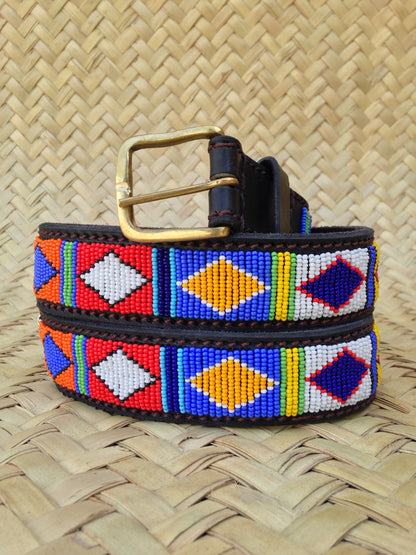 Handcrafted Maasai Belt - Colorful Geometric