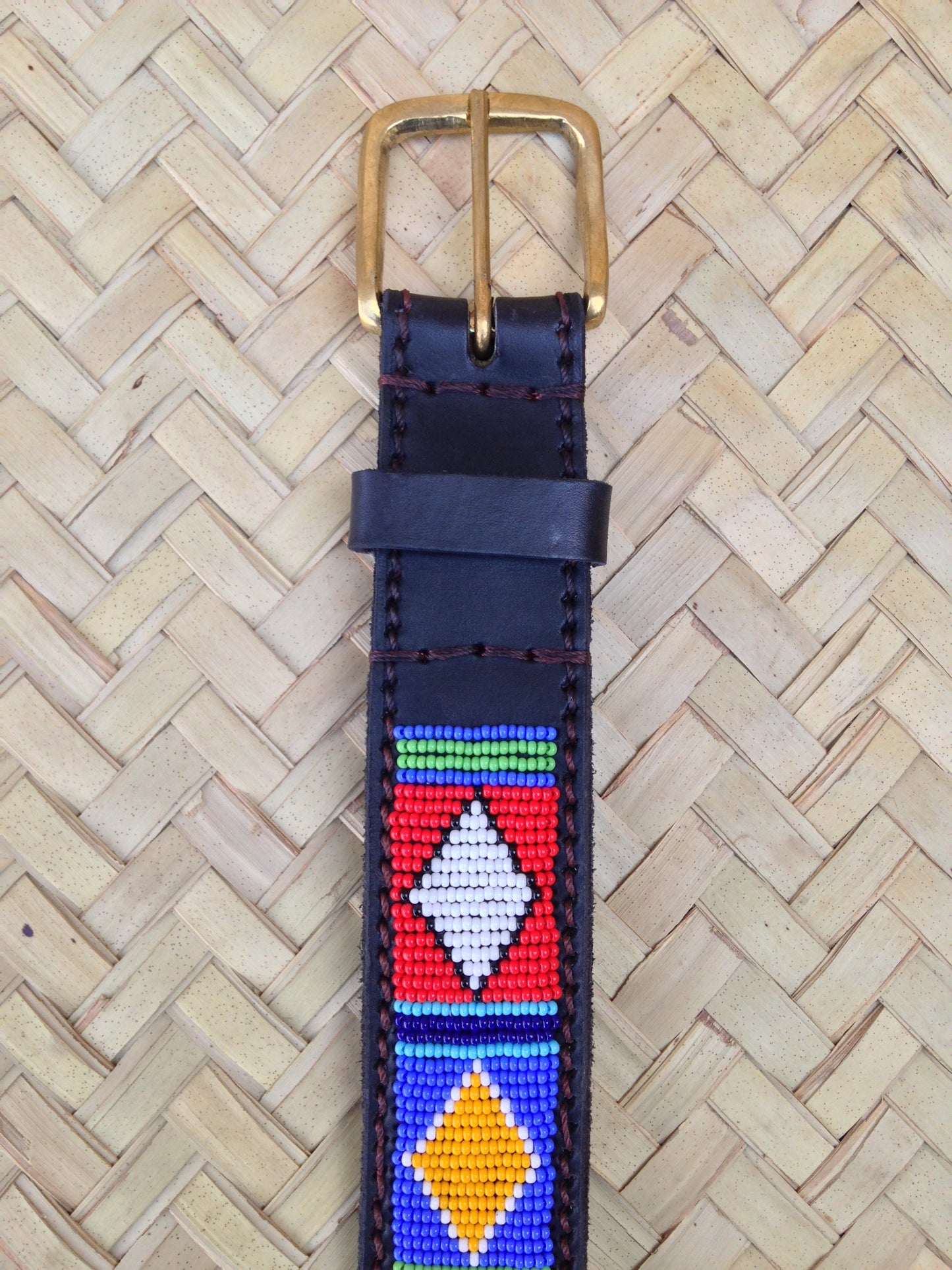 Handcrafted Maasai Belt - Colorful Geometric