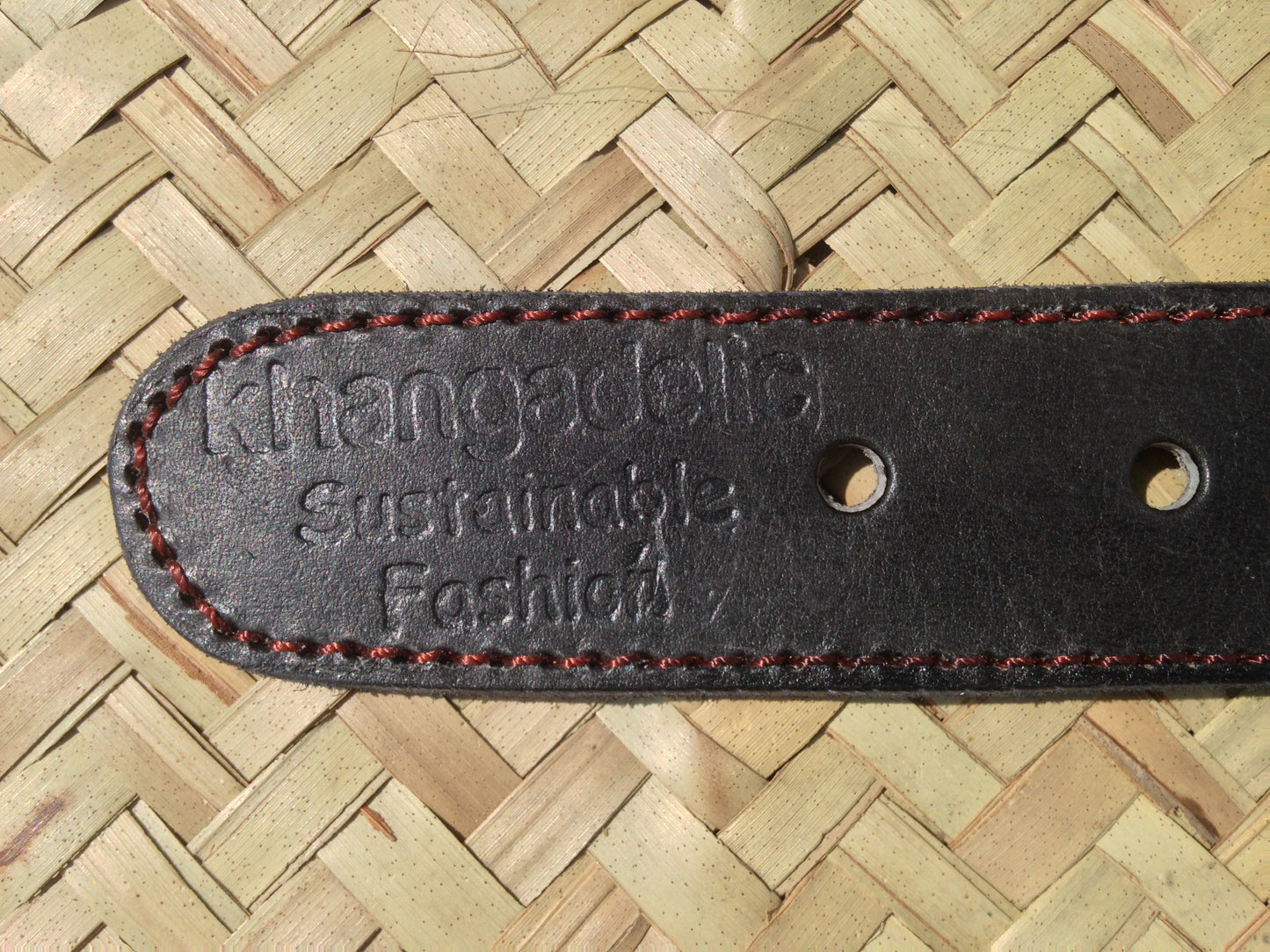 Handcrafted Maasai Dog Collar - Blue Red Stripes