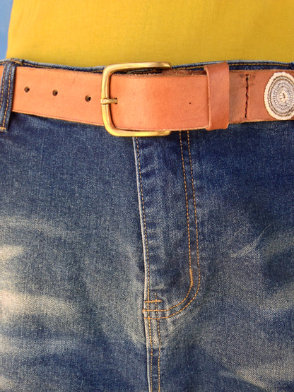 Handcrafted Maasai Belt - White Circles