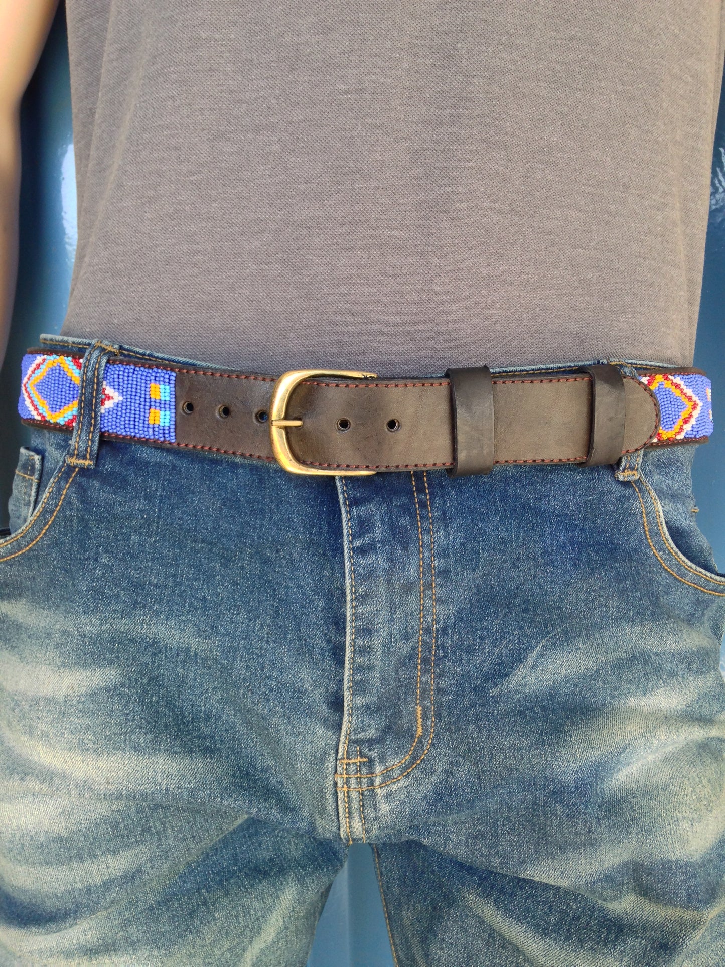 Handcrafted Maasai Belt - Colorful Geometric