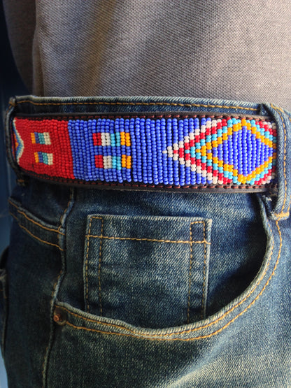 Handcrafted Maasai Belt - Colorful Geometric
