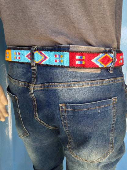 Handcrafted Maasai Belt - Colorful Geometric