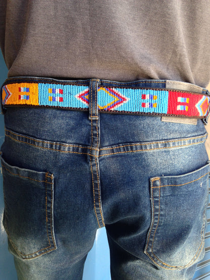 Handcrafted Maasai Belt - Colorful Geometric
