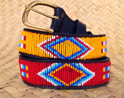 Handcrafted Maasai Belt - Colorful Geometric
