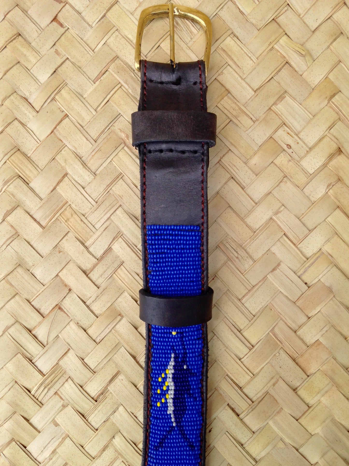 Handcrafted Maasai Belt - Blue Marlin