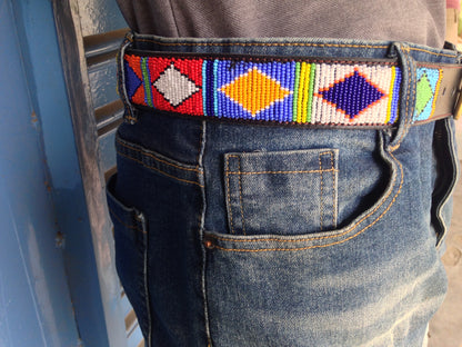 Handcrafted Maasai Belt - Colorful Geometric