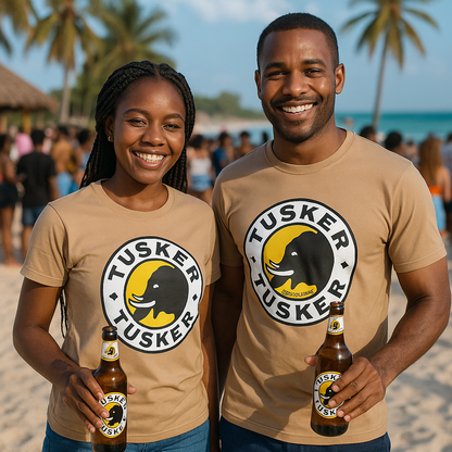 T-shirt Tusker Beer Khaki