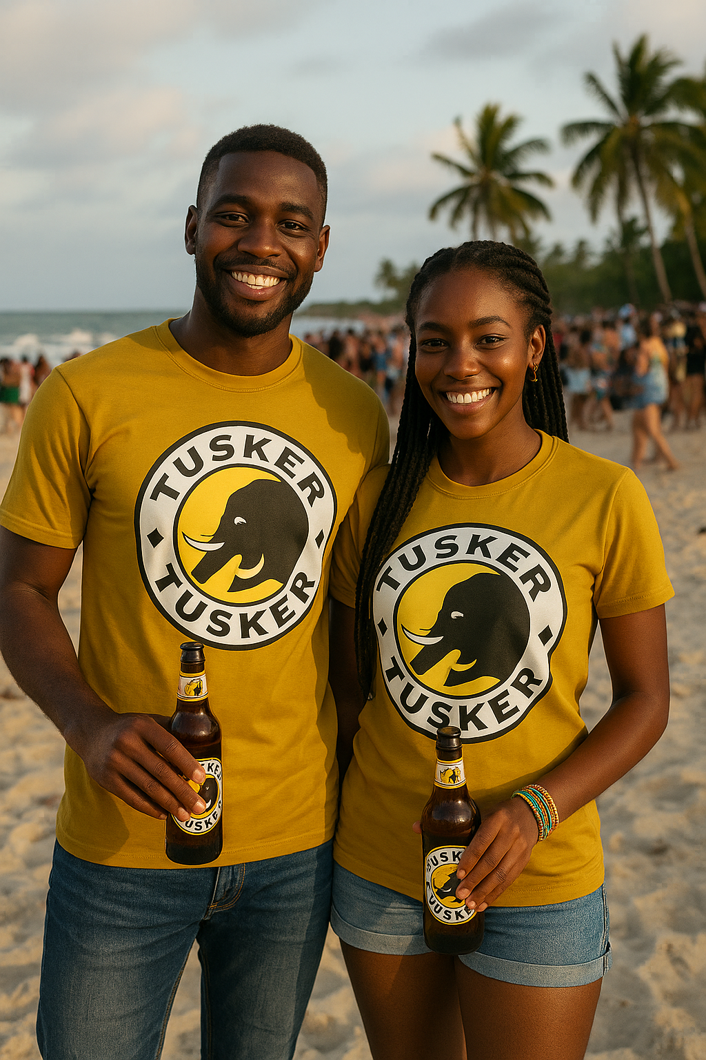 T-shirt Tusker Beer Mustard