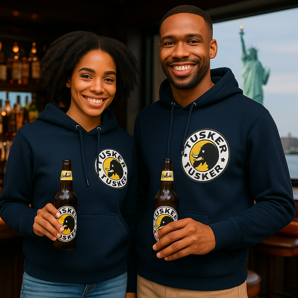 Hoodie Tusker Beer Navy Blue