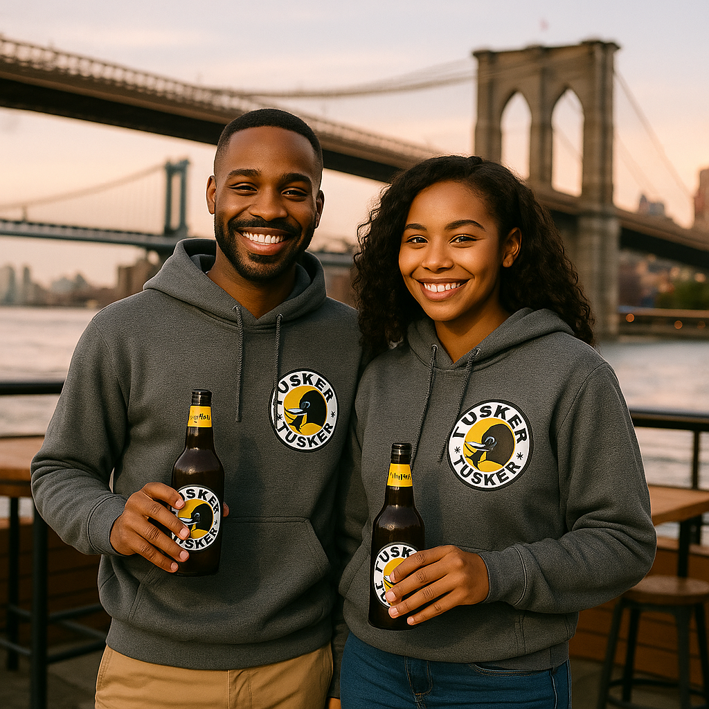 Hoodie Tusker Beer Gray