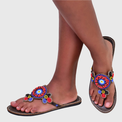 Sandals Floral Multi Color