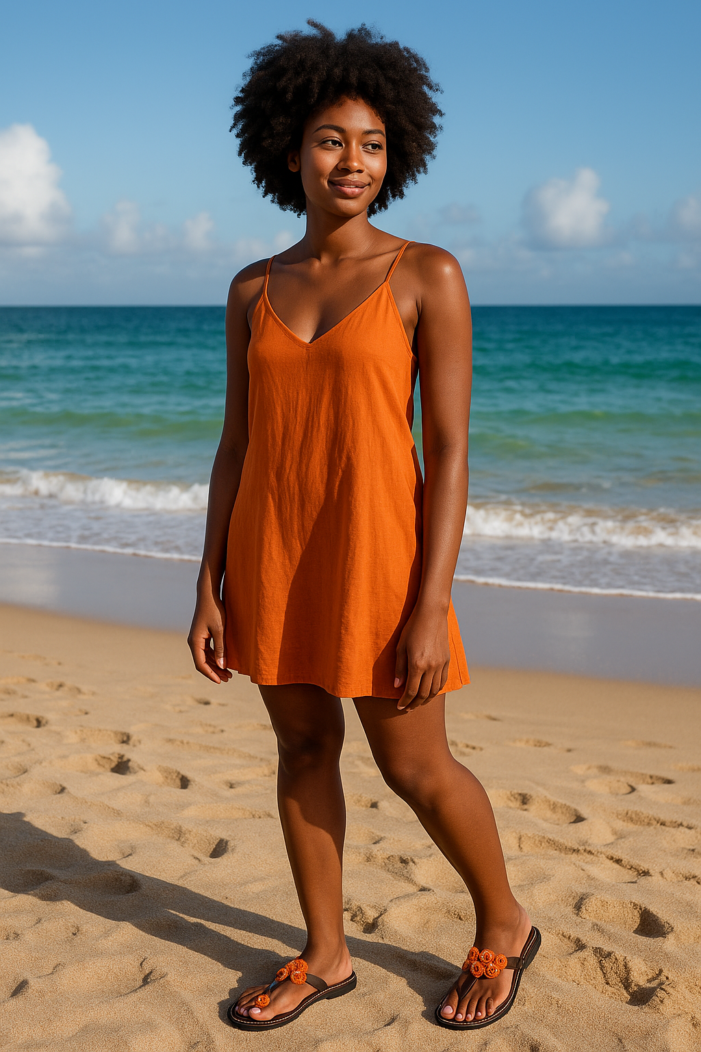 Sandals Toe Ring Orange