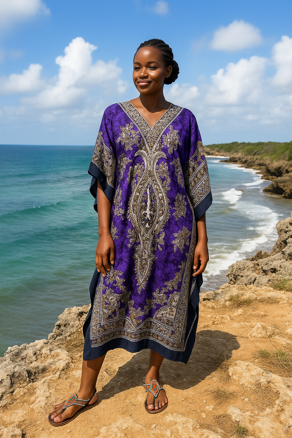 Kaftan Dress Purple