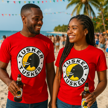 T-shirt Tusker Beer Red