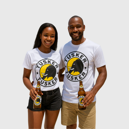 T-shirt Tusker Beer White