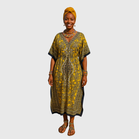 Kaftan Dress Yellow