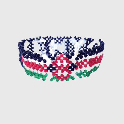 Bracelet Beaded Kenyan Flag Text