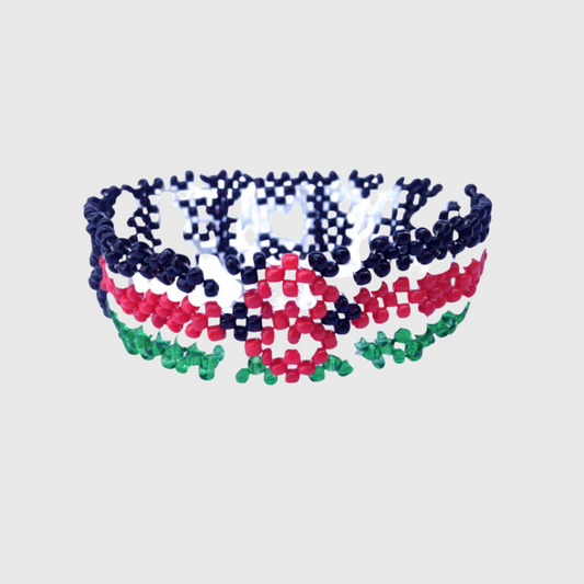 Bracelet Beaded Kenyan Flag Text