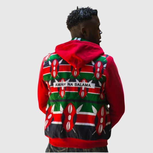 Hoodie Fleece Kenya Flag