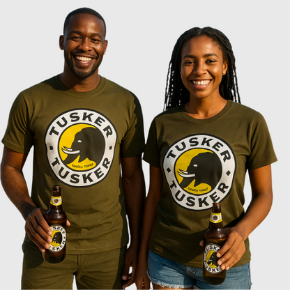 T-shirt Tusker Beer Khaki Green