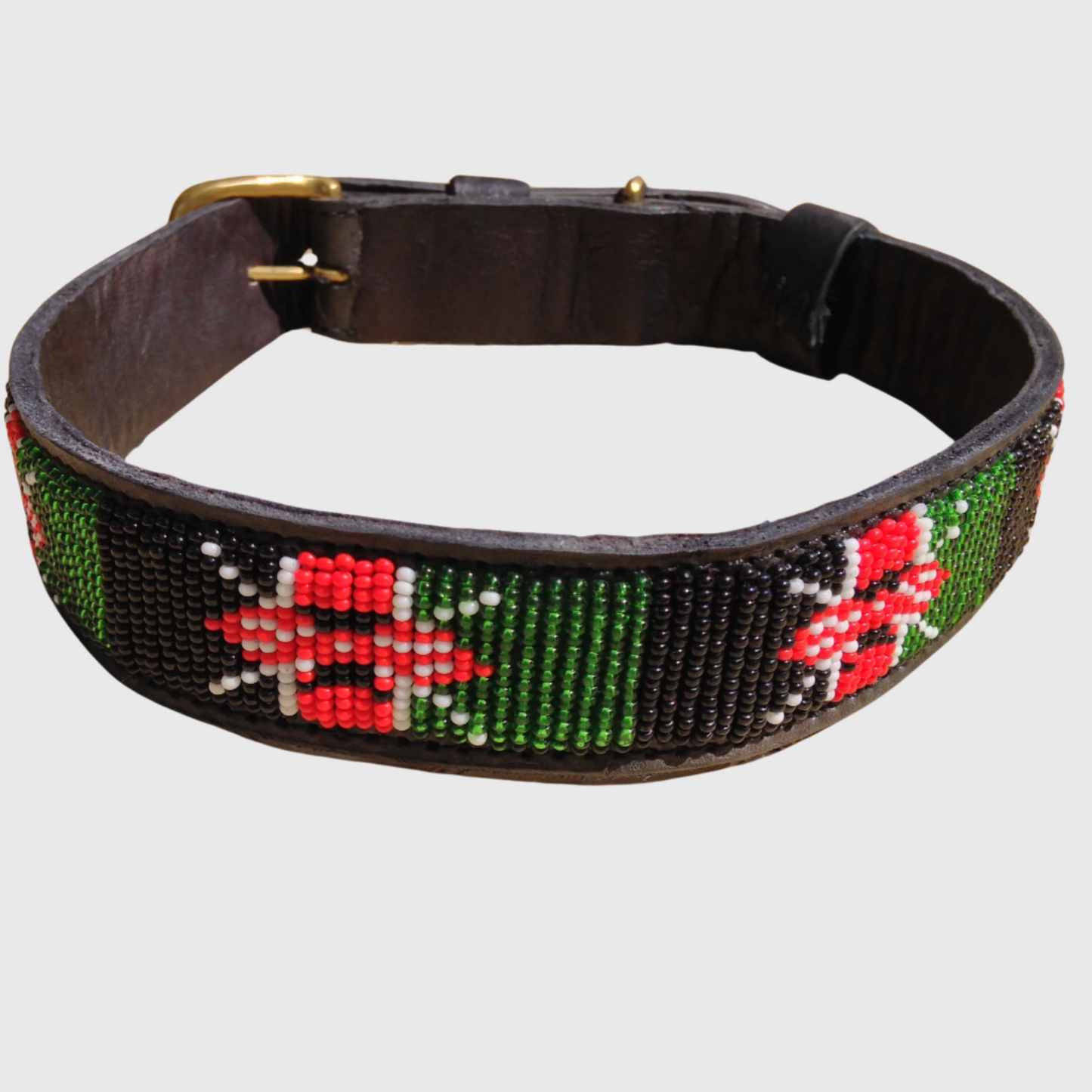 Handcrafted Maasai Dog Collar - Kenya Flag