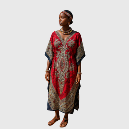 Kaftan Dress Red