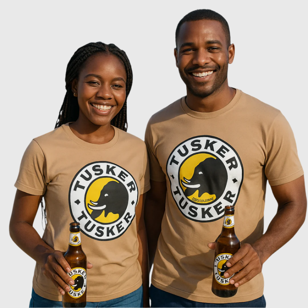 T-shirt Tusker Beer Khaki