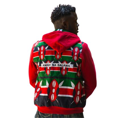 Hoodie Fleece Kenya Flag