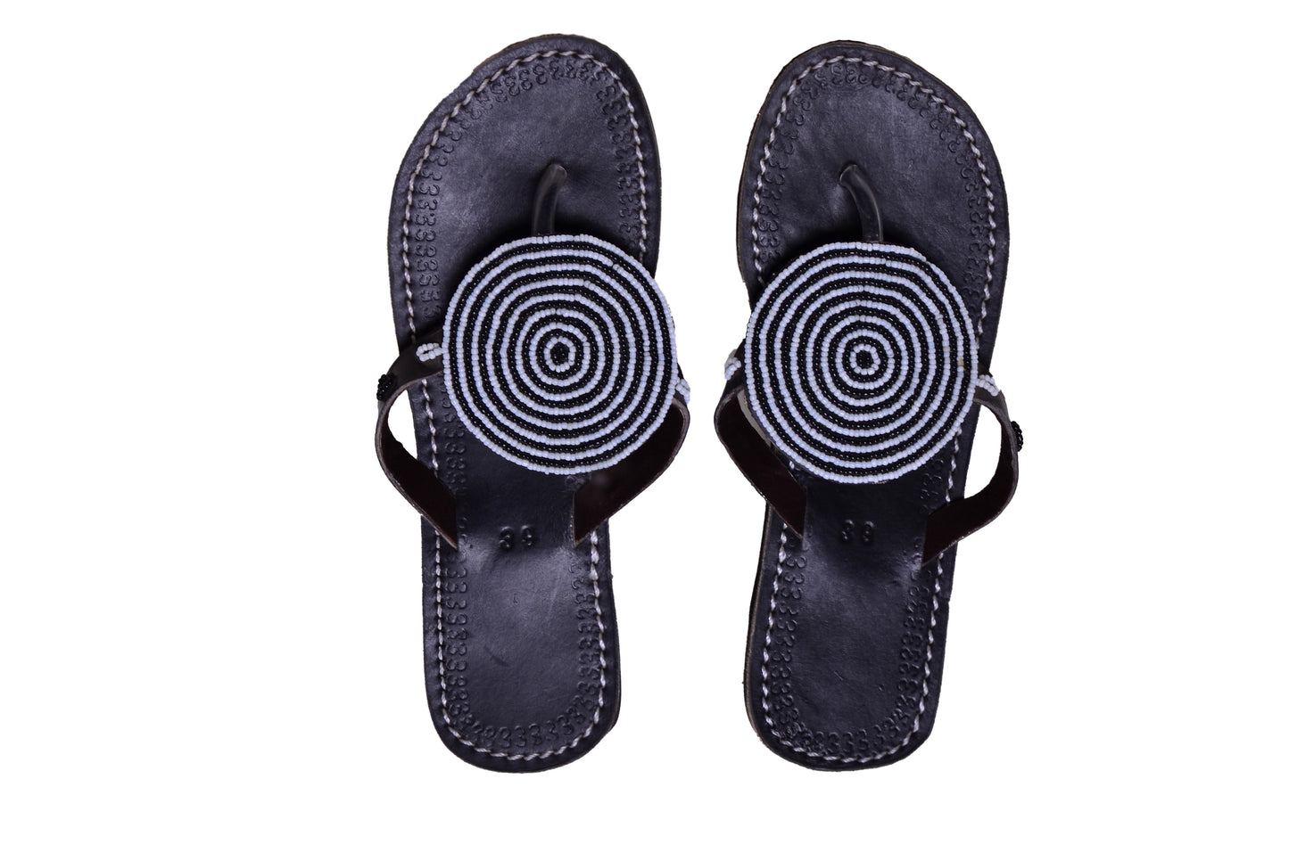 Sandals Circle Black White