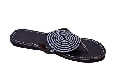 Sandals Circle Black White