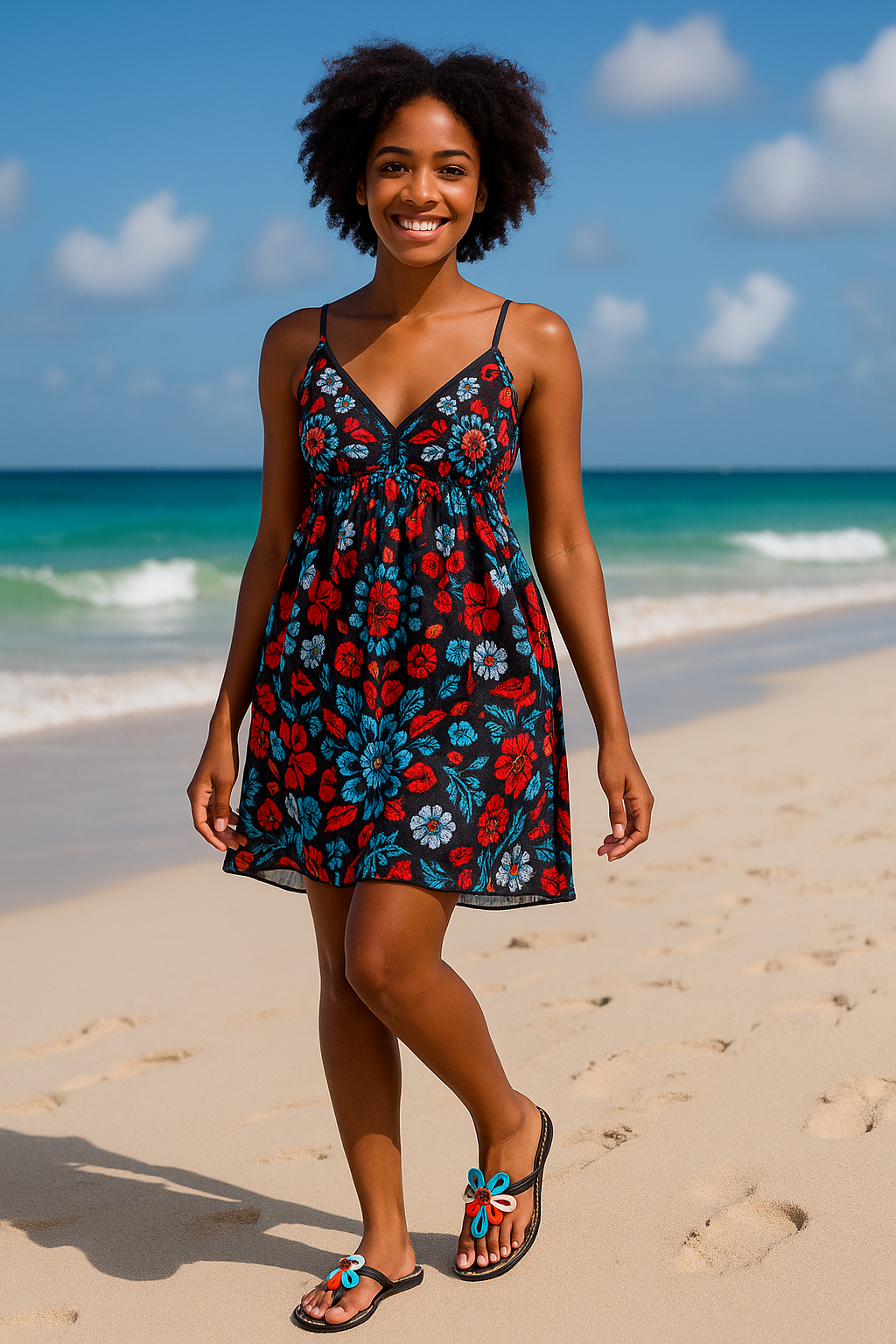 Sandals Floral Multi Color